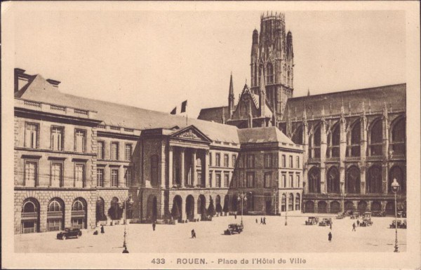 Rouen, Place de l`Hôtel de Ville